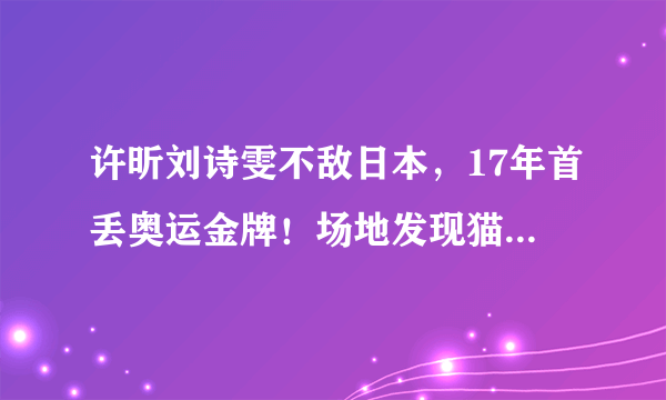 许昕刘诗雯不敌日本，17年首丢奥运金牌！场地发现猫腻，已申诉