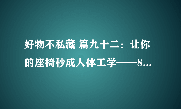 好物不私藏 篇九十二：让你的座椅秒成人体工学——8H 小护士热敷仿真按摩腰靠