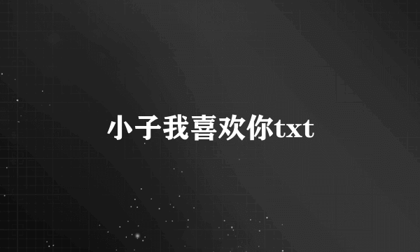 小子我喜欢你txt