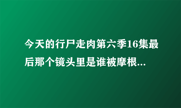 今天的行尸走肉第六季16集最后那个镜头里是谁被摩根打死了？