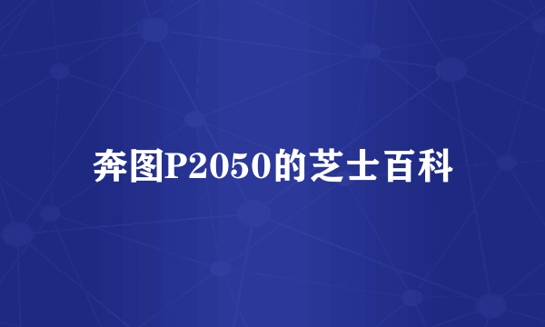 奔图P2050的芝士百科