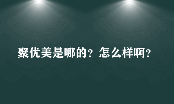 聚优美是哪的？怎么样啊？