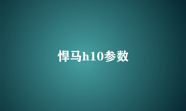 悍马h10参数