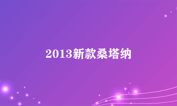 2013新款桑塔纳