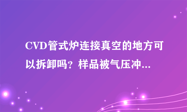 CVD管式炉连接真空的地方可以拆卸吗？样品被气压冲到了管式炉的最里面拿不出来,怎么整？