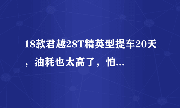 18款君越28T精英型提车20天，油耗也太高了，怕开不起了11.3升百公里，乡下开，没进城，车友们，这个油耗是否是正常值