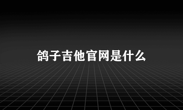 鸽子吉他官网是什么