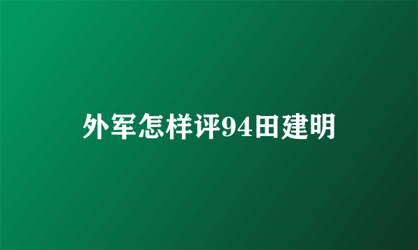 外军怎样评94田建明