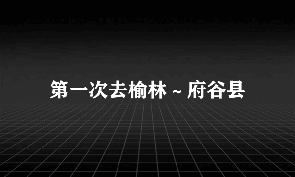 第一次去榆林～府谷县