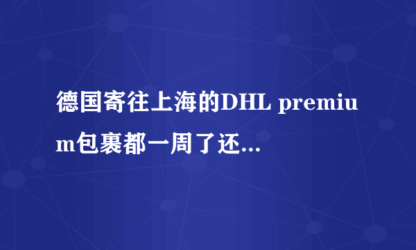 德国寄往上海的DHL premium包裹都一周了还没到，网上信息从15号开始停留在离开出口互换局！！