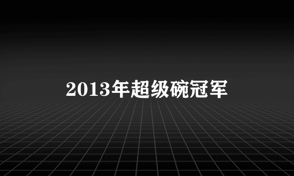 2013年超级碗冠军