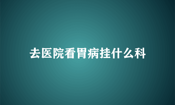 去医院看胃病挂什么科