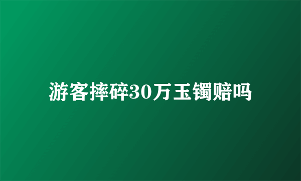 游客摔碎30万玉镯赔吗