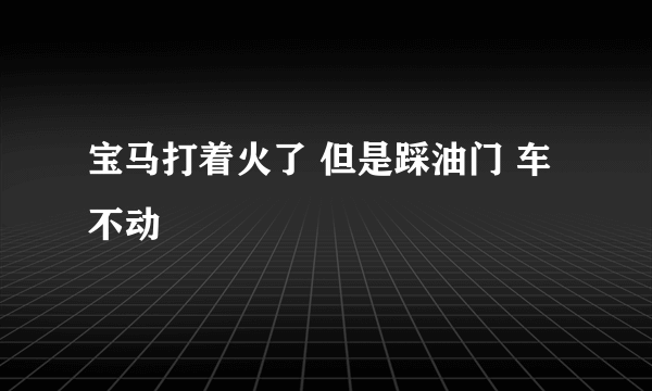 宝马打着火了 但是踩油门 车不动