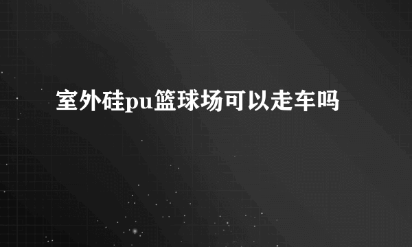 室外硅pu篮球场可以走车吗