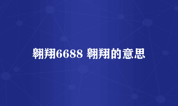 翱翔6688 翱翔的意思