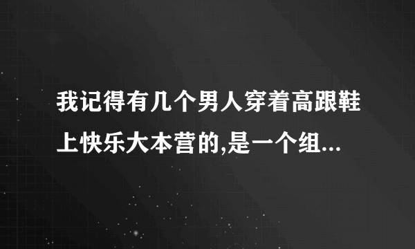 我记得有几个男人穿着高跟鞋上快乐大本营的,是一个组合，把视频的网址发给我