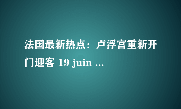 法国最新热点：卢浮宫重新开门迎客 19 juin 2020