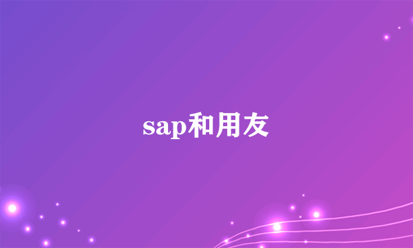 sap和用友