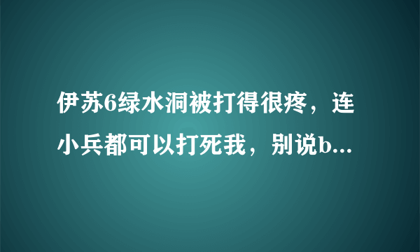 伊苏6绿水洞被打得很疼，连小兵都可以打死我，别说boss了，我都走不到那，就死了，这是为什么？