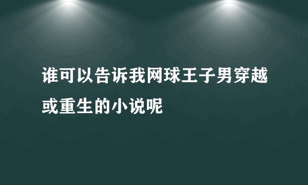 谁可以告诉我网球王子男穿越或重生的小说呢