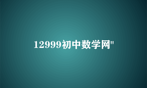 12999初中数学网