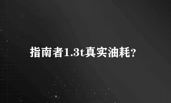 指南者1.3t真实油耗？