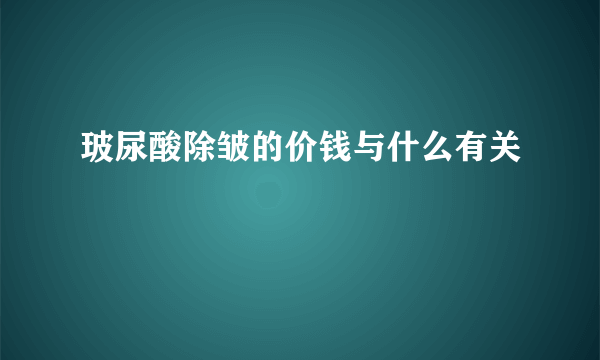 玻尿酸除皱的价钱与什么有关