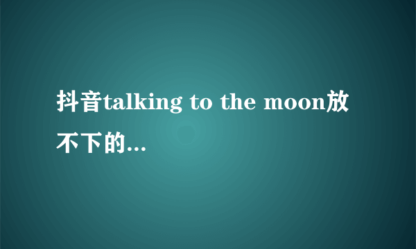 抖音talking to the moon放不下的理由歌曲介绍