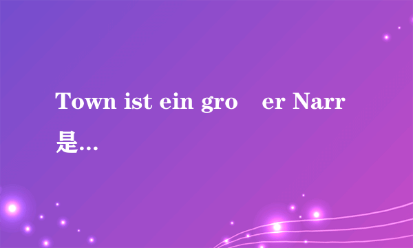 Town ist ein großer Narr是什么意思