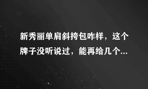 新秀丽单肩斜挎包咋样，这个牌子没听说过，能再给几个好的斜挎包的牌子吗？