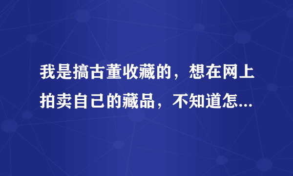 我是搞古董收藏的，想在网上拍卖自己的藏品，不知道怎样建立自己的网站？