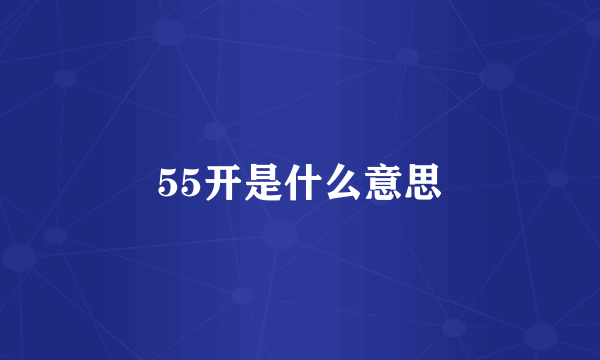 55开是什么意思