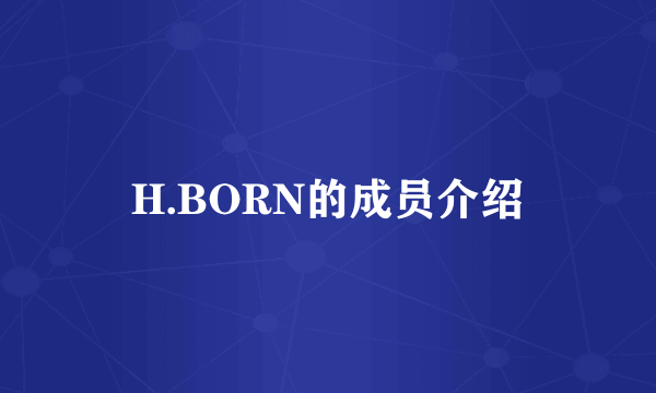 H.BORN的成员介绍