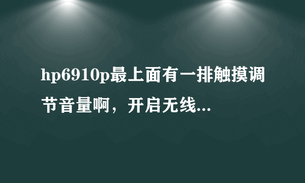 hp6910p最上面有一排触摸调节音量啊，开启无线的那一排不好用了，是不是缺少什么驱动啊？