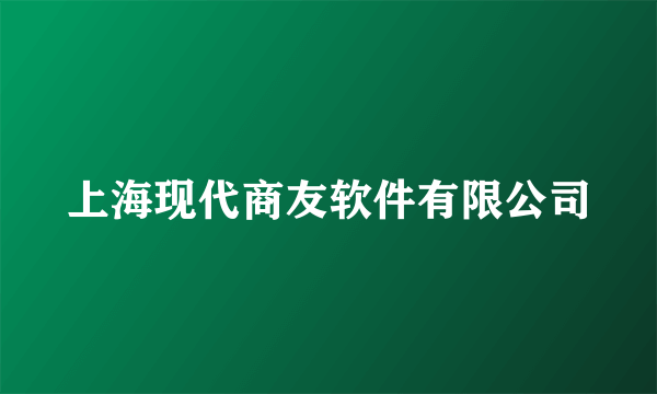 上海现代商友软件有限公司