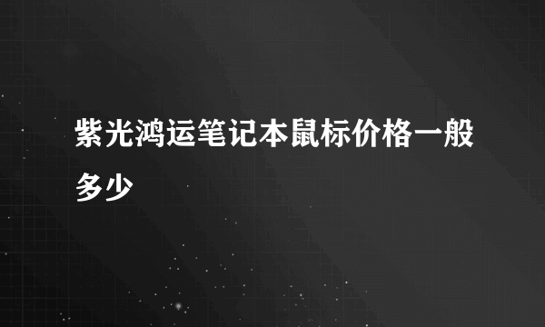 紫光鸿运笔记本鼠标价格一般多少