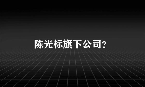 陈光标旗下公司？