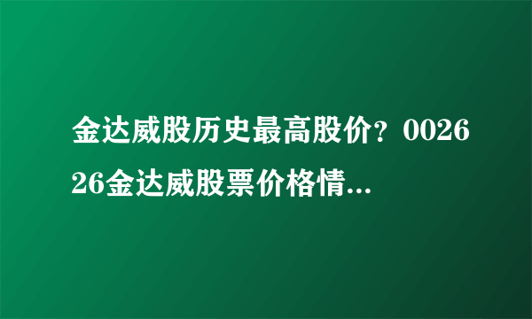 金达威股历史最高股价？002626金达威股票价格情况？金达威明天会涨停吗？