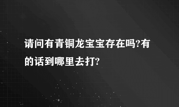 请问有青铜龙宝宝存在吗?有的话到哪里去打?