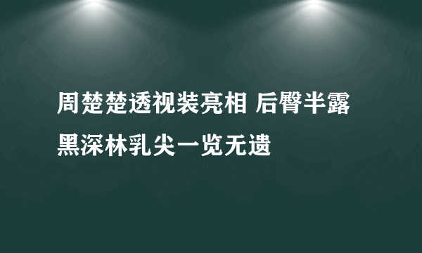 周楚楚透视装亮相 后臀半露黑深林乳尖一览无遗