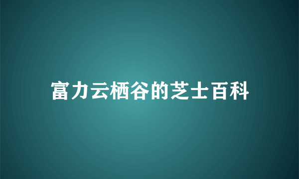 富力云栖谷的芝士百科