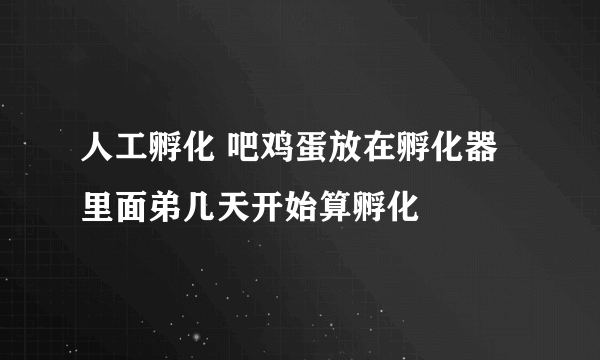 人工孵化 吧鸡蛋放在孵化器里面弟几天开始算孵化