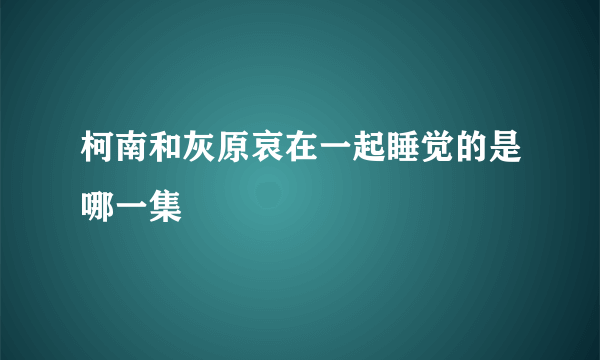 柯南和灰原哀在一起睡觉的是哪一集