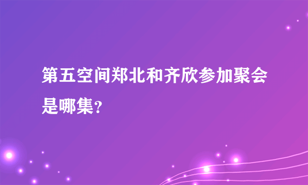 第五空间郑北和齐欣参加聚会是哪集？