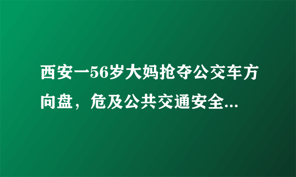 西安一56岁大妈抢夺公交车方向盘，危及公共交通安全被刑事拘留。对此你怎么看？