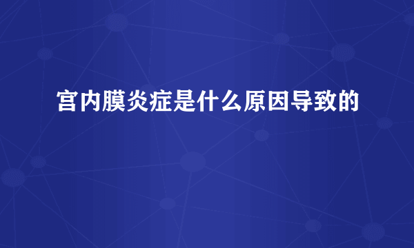 宫内膜炎症是什么原因导致的