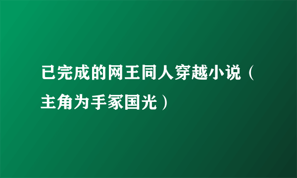 已完成的网王同人穿越小说（主角为手冢国光）