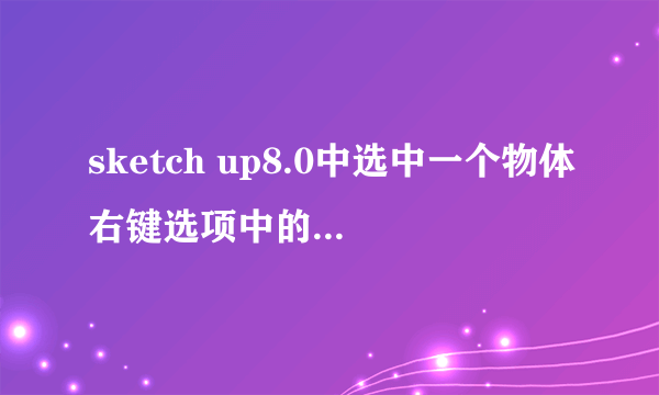 sketch up8.0中选中一个物体右键选项中的‘缩放范围’的快捷键是什么？如何设置？如何更改？求细节一点