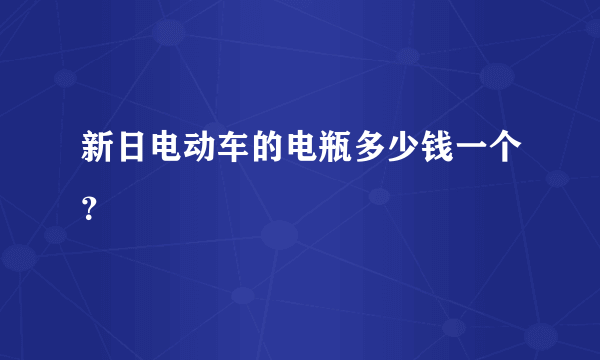 新日电动车的电瓶多少钱一个？